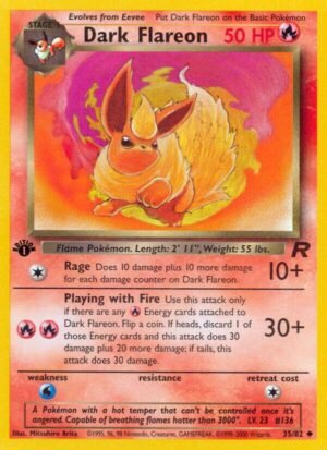 Dark Flareon - 35/82 - Team Rocket - Ingles