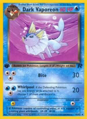 Dark Vaporeon - 43/82 - Team Rocket - Ingles