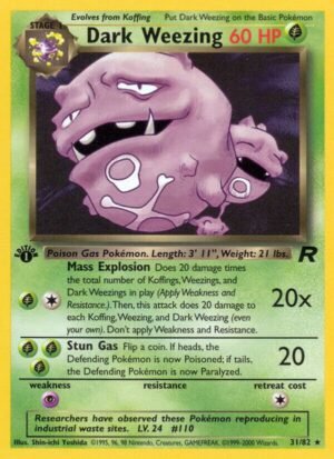 Dark Weezing - 31/82 - Team Rocket - Ingles