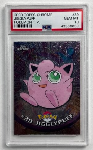 2000 TOPPS CHROME POKEMON T.V. #39 JIGGLYPUFF PSA 10