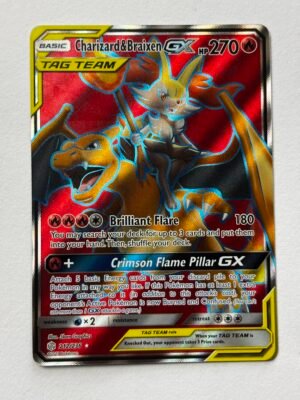 Charizard & Braixen GX (Full Art) - SM - Cosmic Eclipse - Ingles